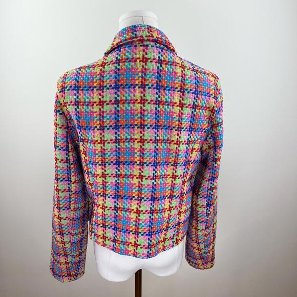 Vanessa Zani Made in Italy Cotton Multicolour Tweed Blazer Size M - Picture 8 of 9